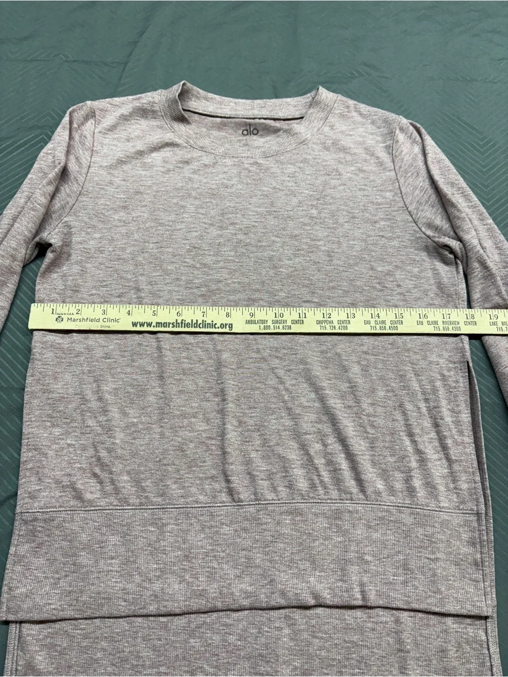 ALO Yoga Women’s Heathered Light Pink Crewneck Sweatshirt Size XS